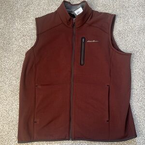 Eddie Bauer Men's Dark Brown/maroon Vest